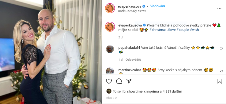 Eva Perkausová slaví Vánoce
